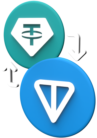 £d image of crypto coins swapping